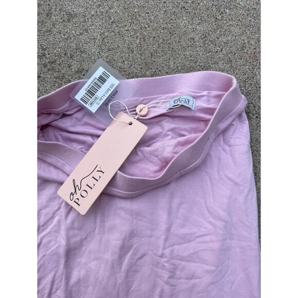 New Oh Polly Shorts Women Size 6 Light Pink Scrunch Butt Athletic Biker Short - Picture 4 of 5